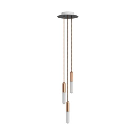  Made in Italy suspension with 3 pendants, bulbs, P-Light and 200mm Rose-One
