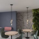 Italian-made pendant lamp with 3 pendant lamps, bulbs, P-Light and 200 mm Rose-One