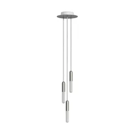   Italian-made pendant lamp with 3 pendant lamps, bulbs, P-Light and 200 mm Rose-One