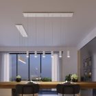 3-light pendant lamp with 675 mm rectangular XXL Rose-One, fabric cable and metal Tub-E14 lampshade