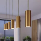 3-light pendant lamp with 675 mm rectangular XXL Rose-One, fabric cable and metal Tub-E14 lampshade