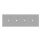 4-light pendant lamp with 675 mm rectangular XXL Rose-One, fabric cables and metal coating