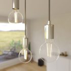 5-light pendant lamp with 675 mm rectangular XXL Rose-One, fabric cable and metal coating