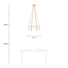 6-fall Cage Edison ST64 lamp