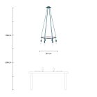 6-fall Cage Edison ST64 lamp