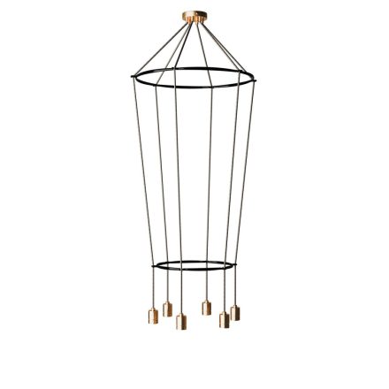 6-light 2-cage globe lamp
