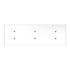 675 mm rectangular XXL Rose-One 6-light pendant lamp with fabric cable and metal Tub-E14 lampshade