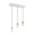 6-light pendant lamp with 675 mm rectangular XXL Rose-One lamp, fabric cable and metal surface