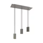 675 mm rectangular XXL Rose-One 6-light pendant lamp with fabric cable and metal Tub-E14 lampshade