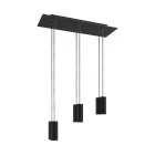 675 mm rectangular XXL Rose-One 6-light pendant lamp with fabric cable and metal Tub-E14 lampshade