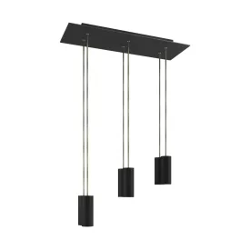   675 mm rectangular XXL Rose-One 6-light pendant lamp with fabric cable and metal Tub-E14 lampshade