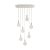  7-light pendant lamp with 675 mm rectangular XXL Rose-One lamp, fabric cable and metal surface
