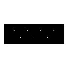 7-light pendant lamp with 675 mm rectangular XXL Rose-One, fabric cables and metal coating