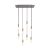  8-light pendant lamp with 675 mm rectangular XXL Rose-One lamp, fabric cable and metal surface