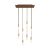  8-light pendant lamp with 675 mm rectangular XXL Rose-One lamp, fabric cable and metal surface