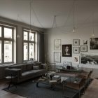 Spider - Pendant lamp with 7 pendants Made in Italy, with bulbs, fabric cables and metal finishes