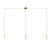 Spider - 3-light multifunctional pendant lamp Lamp manufactured in Italy with fabric cables and metal coating