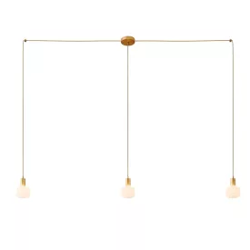   Spider - 3-light multifunctional pendant lamp Lamp manufactured in Italy with fabric cables and metal coating