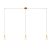  Spider - 3-light, multi-suspension lamp, made in Italy, with fabric cable and metal coating