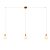  Spider - 3-light, multi-suspension lamp, made in Italy, with fabric cable and metal coating