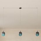 Spider - 3-light multifunctional pendant lamp Lamp manufactured in Italy with fabric cables and metal coating