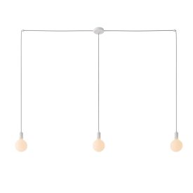   Spider - 3-light multifunctional pendant lamp Lamp manufactured in Italy with fabric cables and metal coating