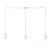  Spider - 3-light, multi-suspension lamp, made in Italy, with fabric cable and metal coating