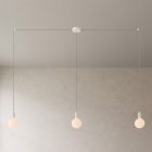 Spider - 3-light multifunctional pendant lamp Lamp manufactured in Italy with fabric cables and metal coating