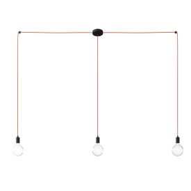   Spider - 3-light multifunctional pendant lamp Lamp manufactured in Italy with fabric cables and metal coating