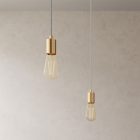 Spider - 4-light multifunctional pendant lamp Made in Italy with fabric cables and metal coating