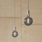 Spider - 4-light multifunctional pendant lamp Made in Italy with fabric cables and metal coating