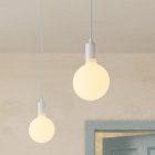 Spider - 4-light multifunctional pendant lamp Made in Italy with fabric cables and metal coating