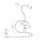 MAG-Y Flexible spot lamp with clamp