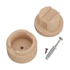 Wooden connector block for string lights and Filé system. Made in Italy
