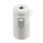 Smooth-sided bakelite phenolic socket set - ON/OFF SWITCH - E26