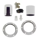 Double-socket bakelite phenolic base - ON/OFF SWITCH set - E26