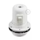 Double-socket bakelite phenolic base - ON/OFF SWITCH set - E26