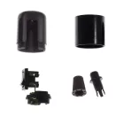 Smooth-sided bakelite phenolic socket set - ON/OFF SWITCH - E26