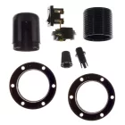 Double-socket bakelite phenolic base - ON/OFF SWITCH set - E26