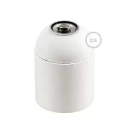 Flat-sided bakelite phenolic lamp socket - E26
