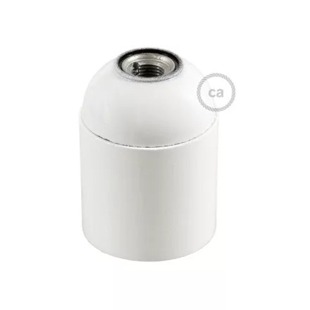 Flat-sided bakelite phenolic lamp socket - E26