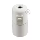 Smooth-sided bakelite phenolic socket - ON/OFF SWITCH - E26
