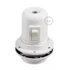 Double-sleeve bakelite phenolic socket - ON/OFF SWITCH - E26