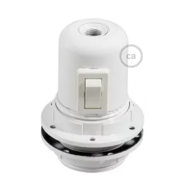 Double-sleeve bakelite phenolic socket - ON/OFF SWITCH - E26