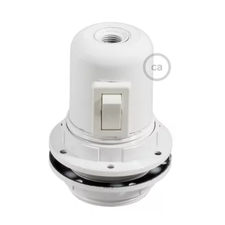 Double-sleeve bakelite phenolic socket - ON/OFF SWITCH - E26