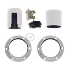 Double-sleeve bakelite phenolic socket - ON/OFF SWITCH - E26