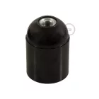 Flat-sided bakelite phenolic lamp socket - E26