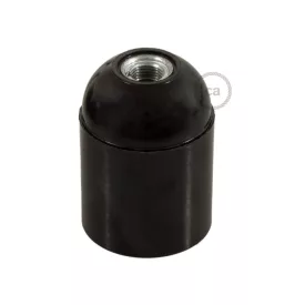 Flat-sided bakelite phenolic lamp socket - E26