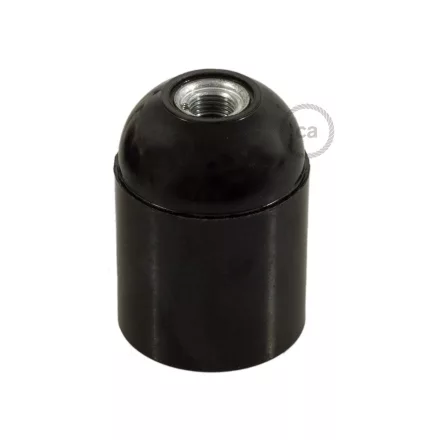 Flat-sided bakelite phenolic lamp socket - E26