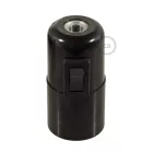 Smooth-sided bakelite phenolic socket - ON/OFF SWITCH - E26